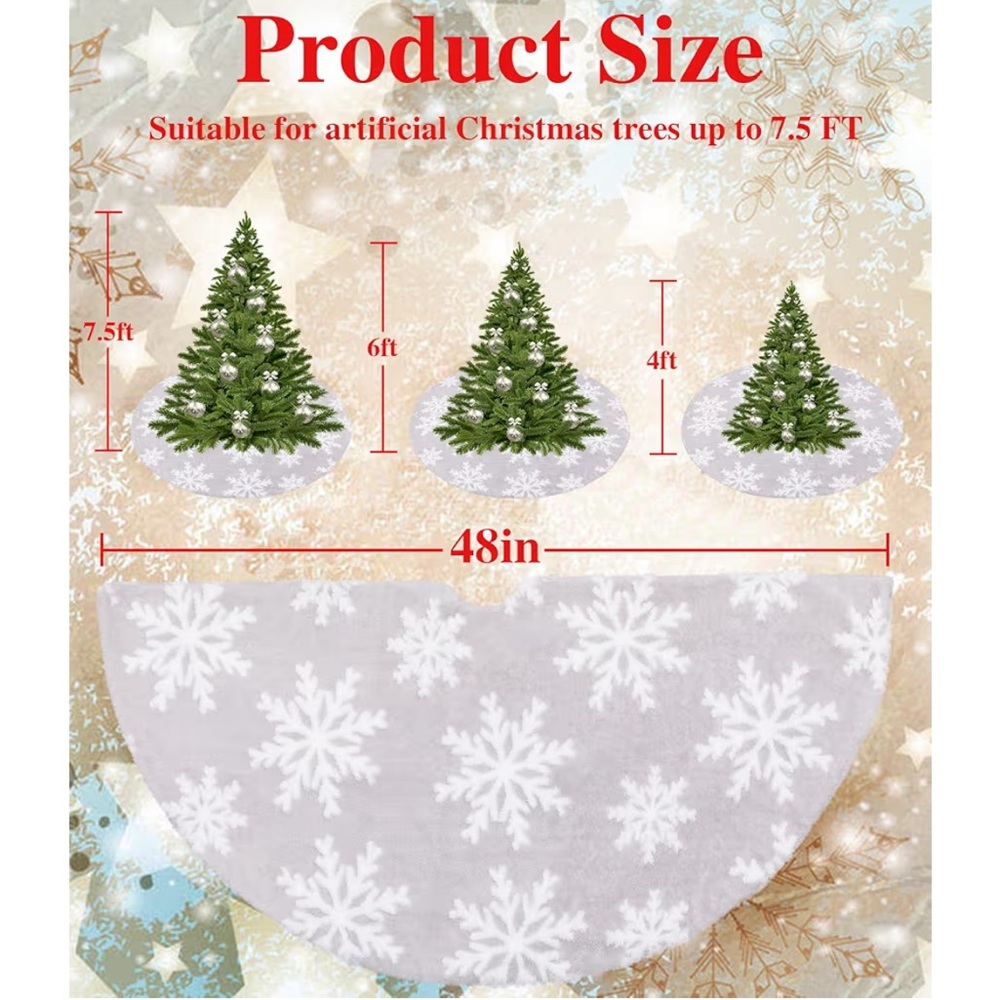 Snowflake Christmas Tree Skirt